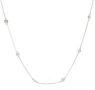 Dazzling 0.60ctw Round Diamond Ten Station Necklace