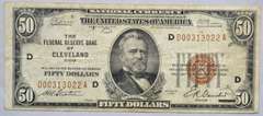 $50 Cleveland National Series of 1929 Note