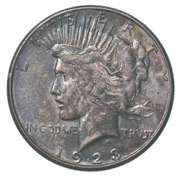 1923-S Peace Silver Dollar Crusty Toning