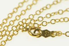 14K Yellow Gold 1.75mm Cable Link Classic Oval Chain Necklace