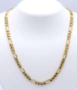 Fantastic Yellow Gold Figaro Link Chain Necklace
