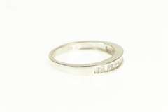 14K White Gold 0.58 Ctw Princess Baguette Diamond Band Ring