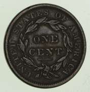 1838 Young Head Large Cent - Circulated