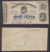 The State of Alabama 50 Cent Obsolete 1863