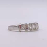 14kt Solid White Gold & Diamond Ring