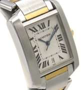 Cartier Tank Francaise 2302 Two Tone White Dial Ladies Watch