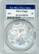 2017 BU Silver Eagle in PCGS MS70.