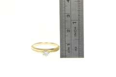 14K Yellow Gold 0.28 Ct Diamond Round Solitaire Engagement Ring