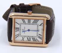 Pablo Raez Stainless Steel Watch with Brown Leather Strap Watch