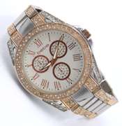 Bebe Rhinestone Chronograph Watch