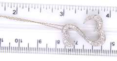 Elegant White Gold open Heart Diamond Necklace