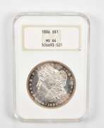MS64 1886 Morgan Silver Dollar - Graded NGC