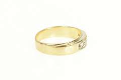 14K Yellow Gold 0.32 Ctw Diamond Classic Men's Wedding Ring