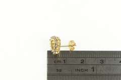 10K Yellow Gold Diamond Heart Love Symbol Single Stud Earring