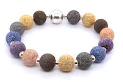 Italian 925 Sterling Silver Milop Multi Color Bracelet