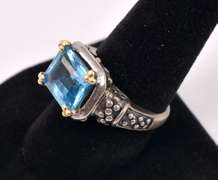 Blue Sapphire Set In Sterling Ring