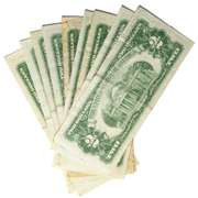 9 Various $2 Red Seal US Notes