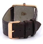 Pablo Raez Stainless Steel Watch with Brown Leather Strap Watch