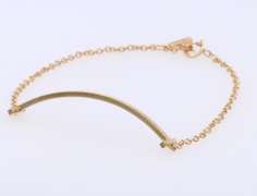 Tiffany & Co 18kt Yellow Gold T Smile Bracelet
