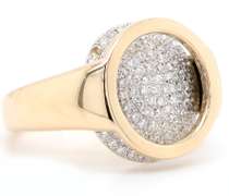 Fabulous 1.00ctw Pave Diamond Abstract Low Dome Ring in 18K