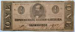 $1 Dec 2 1862 Confederate States Note