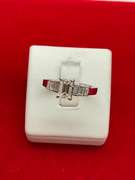 CERTIFIED LADIES PLATINUM AND DIAMOND RING