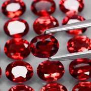 Set of 20 top red VS Garnets weighing 9.13 carats