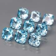 Great quality 10.77ct 9 pc sky blue Topaz set