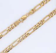 Fantastic Yellow Gold Figaro Link Chain Necklace