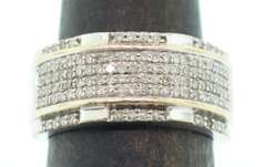 14KT SOLID WHITE GOLD DIAMOND BAND
