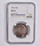 MS64 1964 Kennedy Half Dollar NGC Beautiful Tone