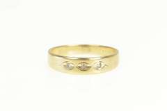 10K Yellow Gold 1950's Diamond Simple Classic Wedding Band Ring