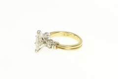 14K Yellow Gold 2.29 Ctw Marquise Three Diamond Engagement Ring