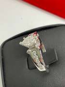CERTIFIED 14K WHITE GOLD AND DIAMOND ENGAGEMENT RING