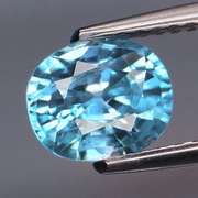 Glittering 1.63ct diamond luster blue Zircon