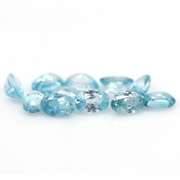 Brilliant 8.79ct sky blue Zircon set