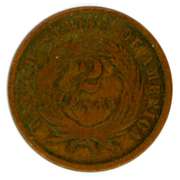 1865 Two Cent Piece