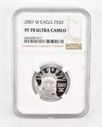 PF70 UCAM 2007-W $50 American Platinum Eagle - Graded NGC