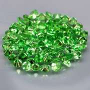Untreated 2.69ct green diamond cut Tsavorite set