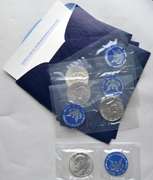 2 1971& 2 1974 Ike Blue Pack Silver Dollars