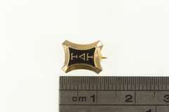 14K Yellow Gold Theta Delta Theta Enamel Ornate Lapel Pin/Brooch