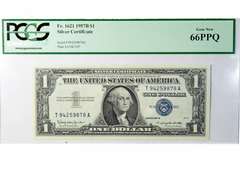 $1 1957 B  Star Silver Certificate PMG 66 Gem New PPQ