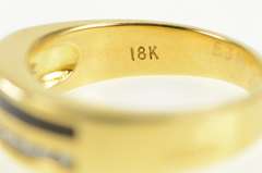 18K Yellow Gold 0.30 Ctw Diamond Black Onyx Men's Ring