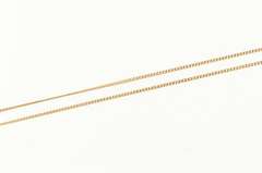 10K Rose Gold 0.6mm Cable Chain Simple Link Necklace