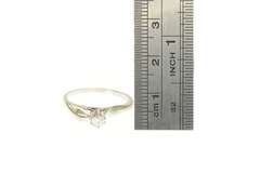 14K White Gold 0.15 Ct Diamond Solitaire Promise Engagement Ring