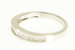 14K White Gold 0.58 Ctw Princess Baguette Diamond Band Ring
