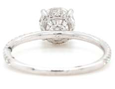Powerful 1.37ctw Round Diamond Straight Engagement Ring in 18K