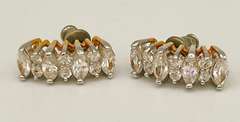 Sparkly 14kt Solid Yellow & White Gold CZ Earrings