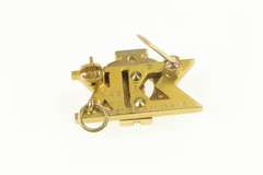 10K Yellow Gold Victorian Phi Sigma Kappa Seed Pearl Lapel Pin/Brooch