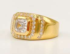 Flashy 14kt Solid Yellow Gold Men's Ring